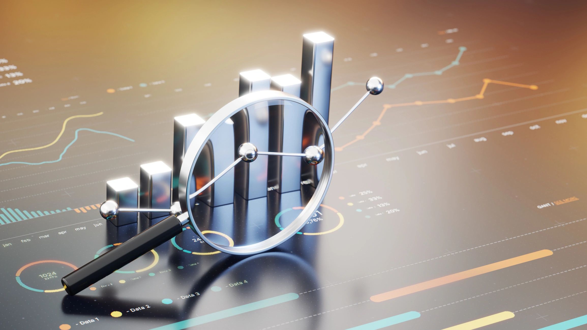 Analytics and growth chart representing audience insights